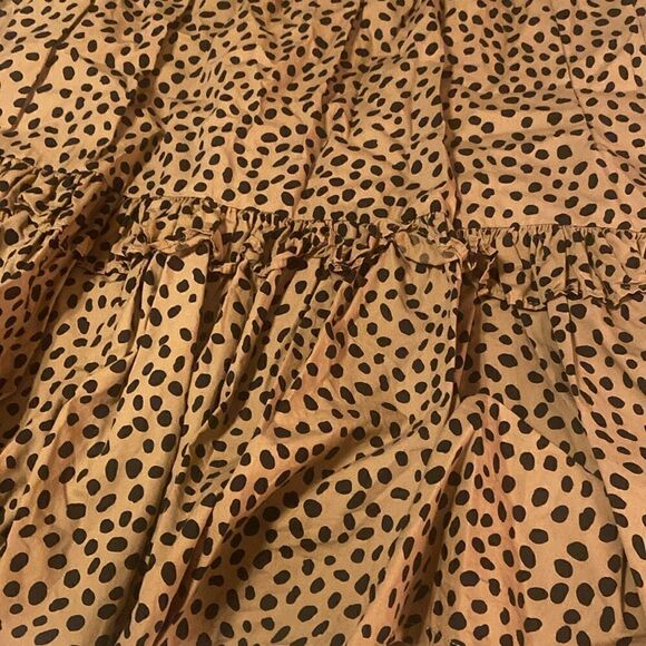 J. Crew Ruffleneck Tiered Popover Dress in Leopard XS - Picture 6 of 13
